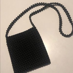 Vintage satin lined beaded bag